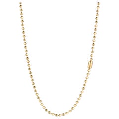 14 Karat Gold Ball Chain Necklace