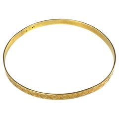 14K Gold Bangle Bracelet Vintage