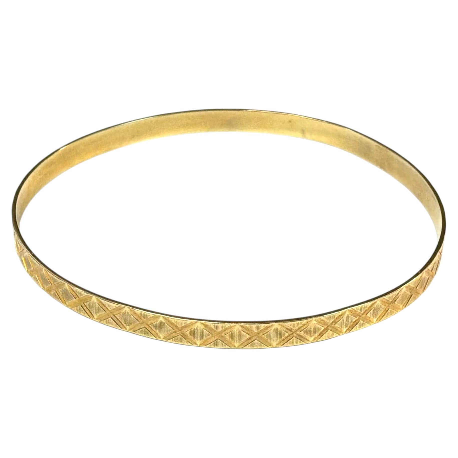 14K Gold Bangle Bracelet Vintage