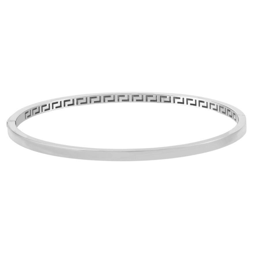 14k Gold Bangle Bracelets for Women, 14k White Gold Bangle