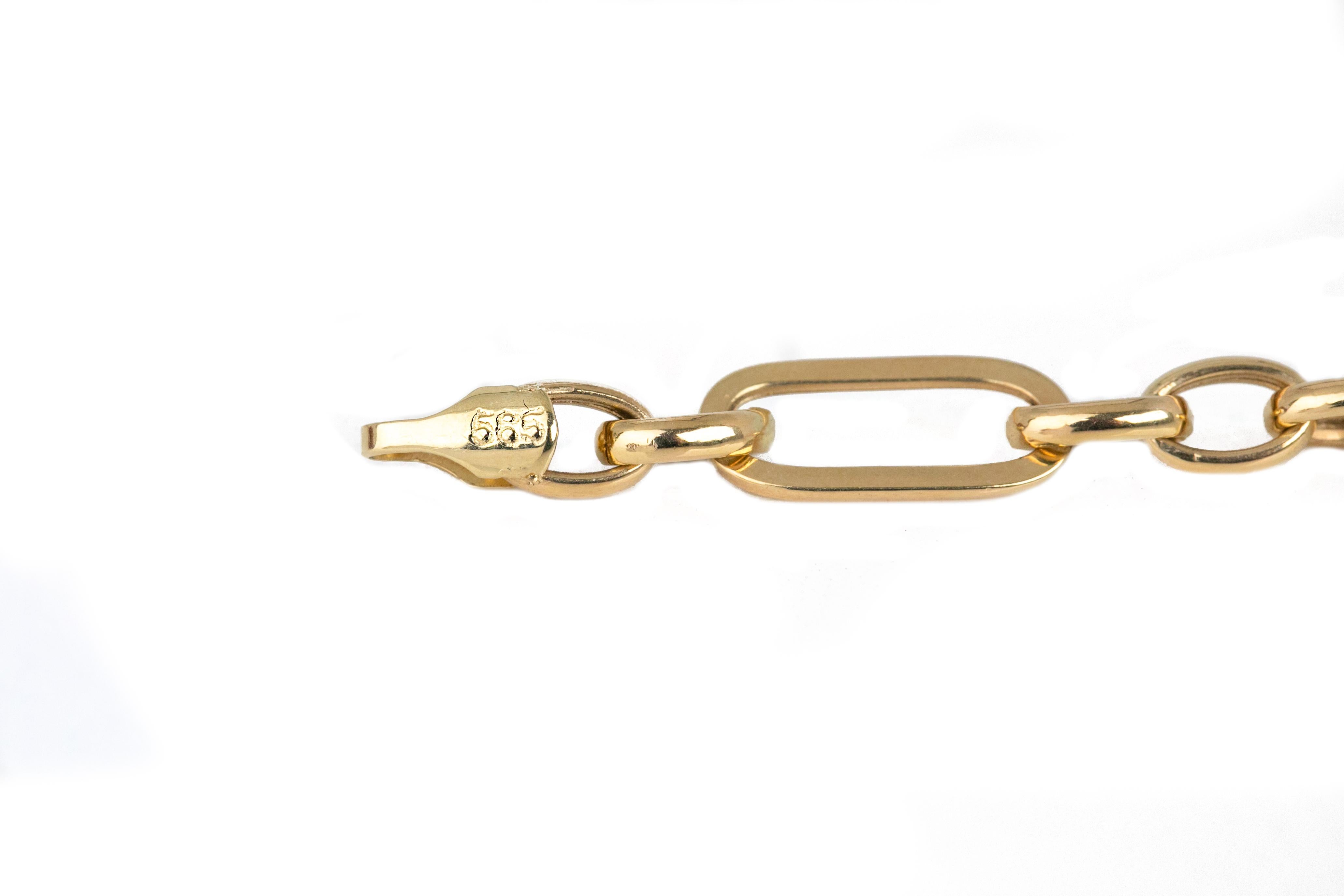 Bracelet en or 14K avec trombones Pour femmes en vente