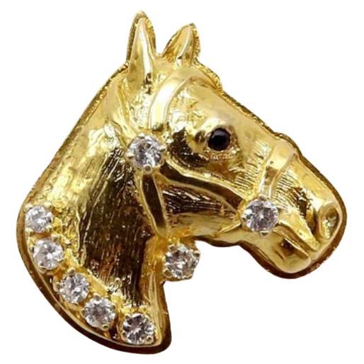 Gold and Diamond Horse Head Pendant at 1stDibs gold horse head pendant