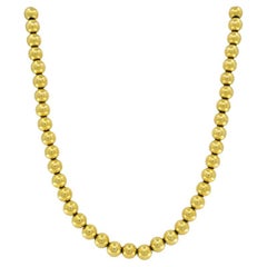 14k Gold Bead Necklace Vintage Jewelry