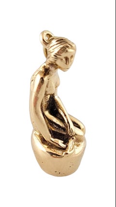 Or 14K Bernard Hertz Denmark Little Mermaid Charm #15185