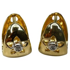 Orecchini con castone in oro 14k