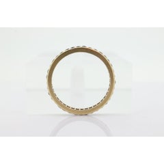 14k Gold BLUE Sapphire Full Eternity Thin Band. Thin Channel Set Princess