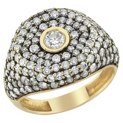 Bague BonBon en or 14 carats avec 1,76 carat de diamants