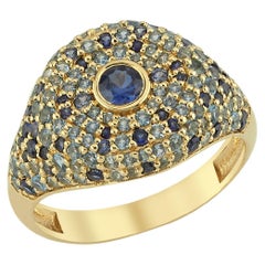 Bague BonBon en or 14 carats avec saphir 2,19 carats