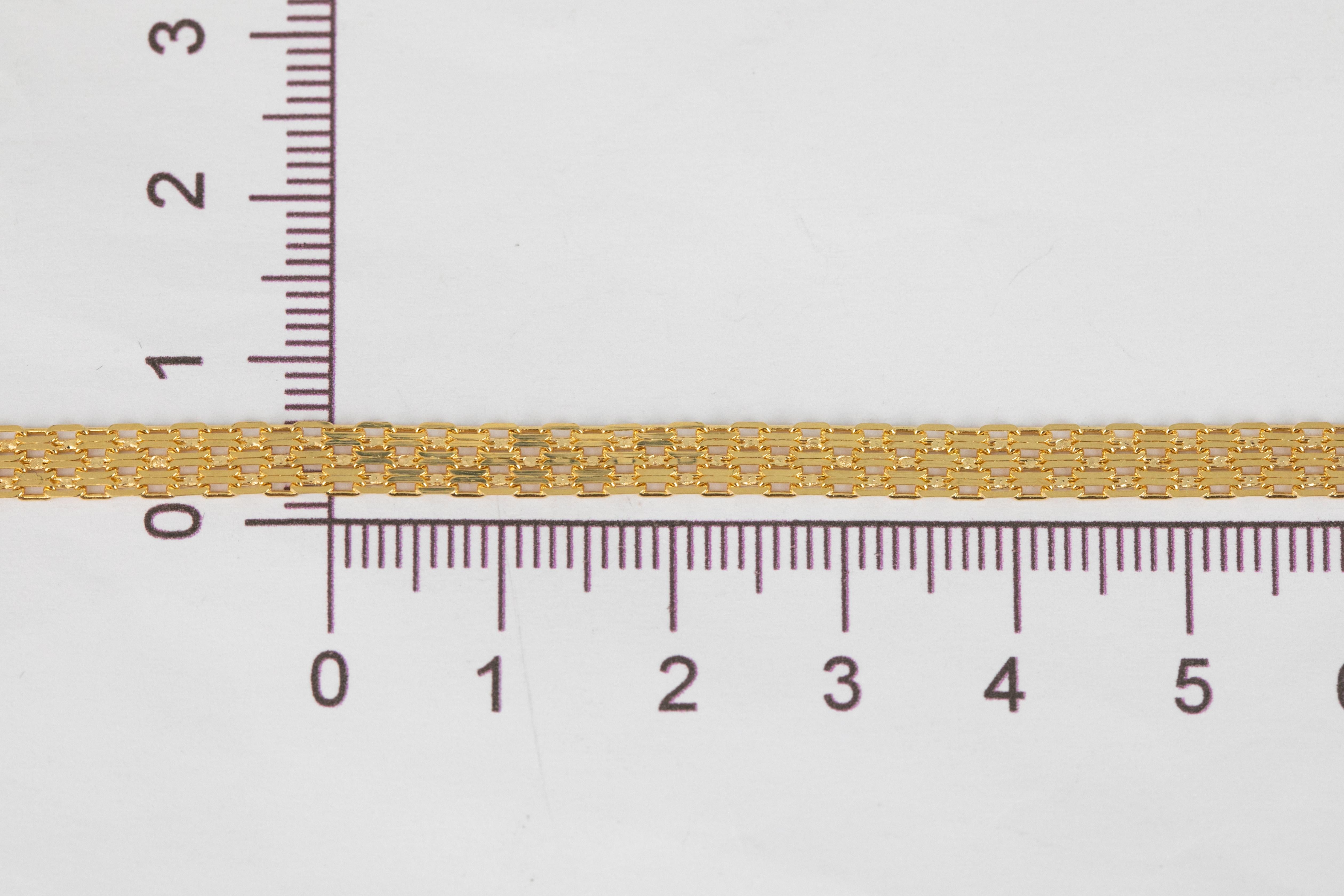 14k Gold Bracelet Bismark Chain Model Bracelet For Sale 3