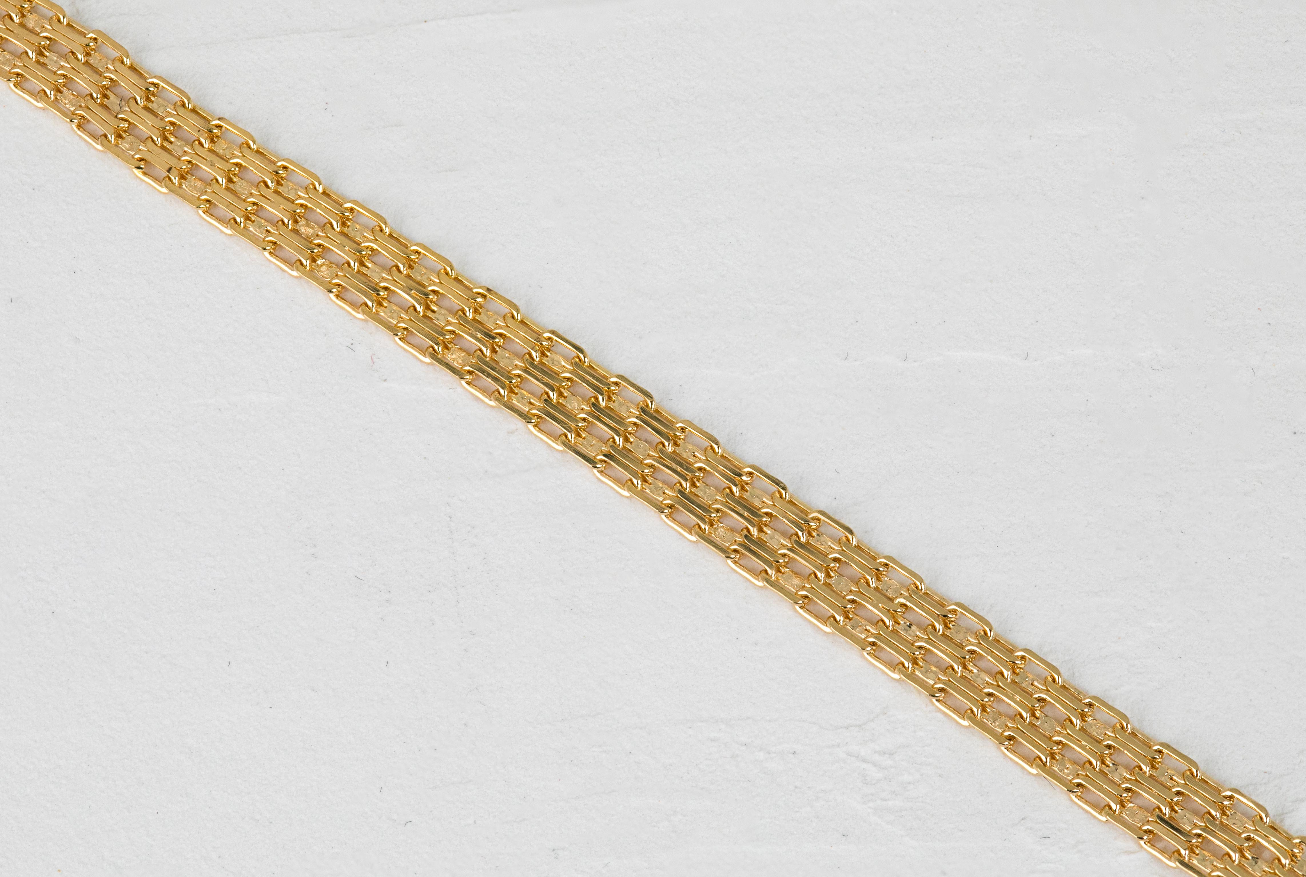 Contemporary 14k Gold Bracelet Bismark Chain Model Bracelet For Sale
