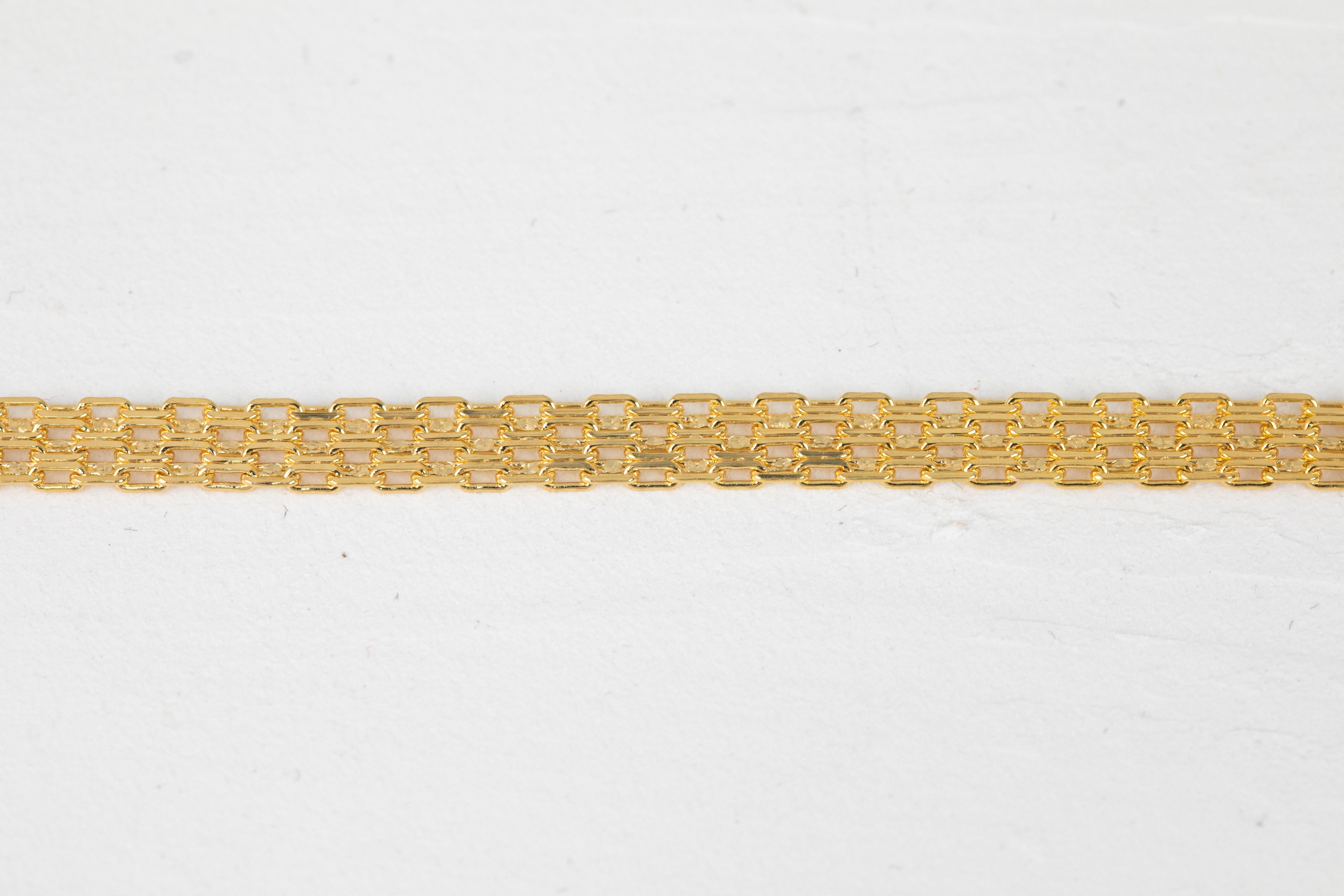 14k Gold Bracelet Bismark Chain Model Bracelet In New Condition For Sale In ISTANBUL, TR