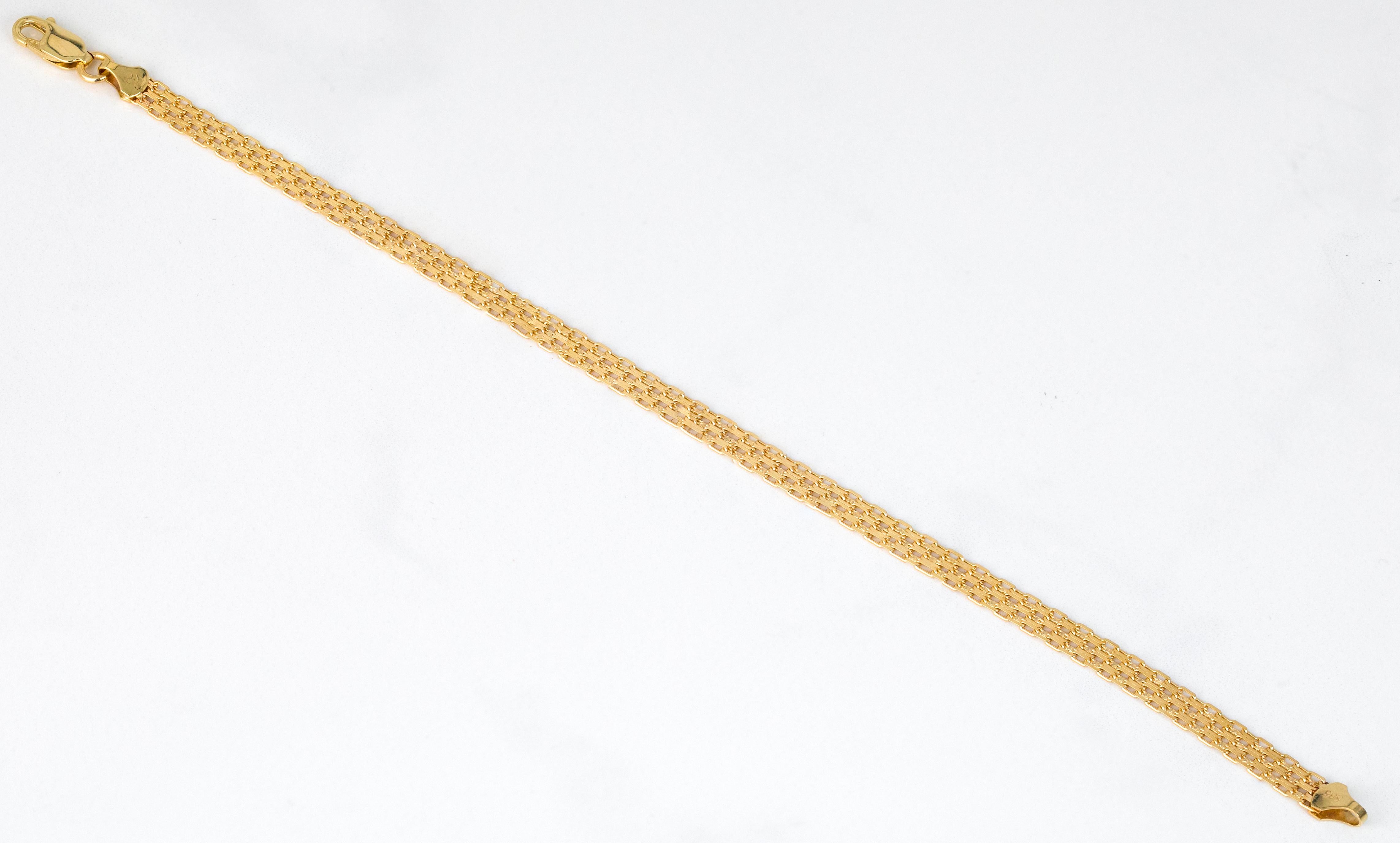 Women's 14k Gold Bracelet Bismark Chain Model Bracelet For Sale