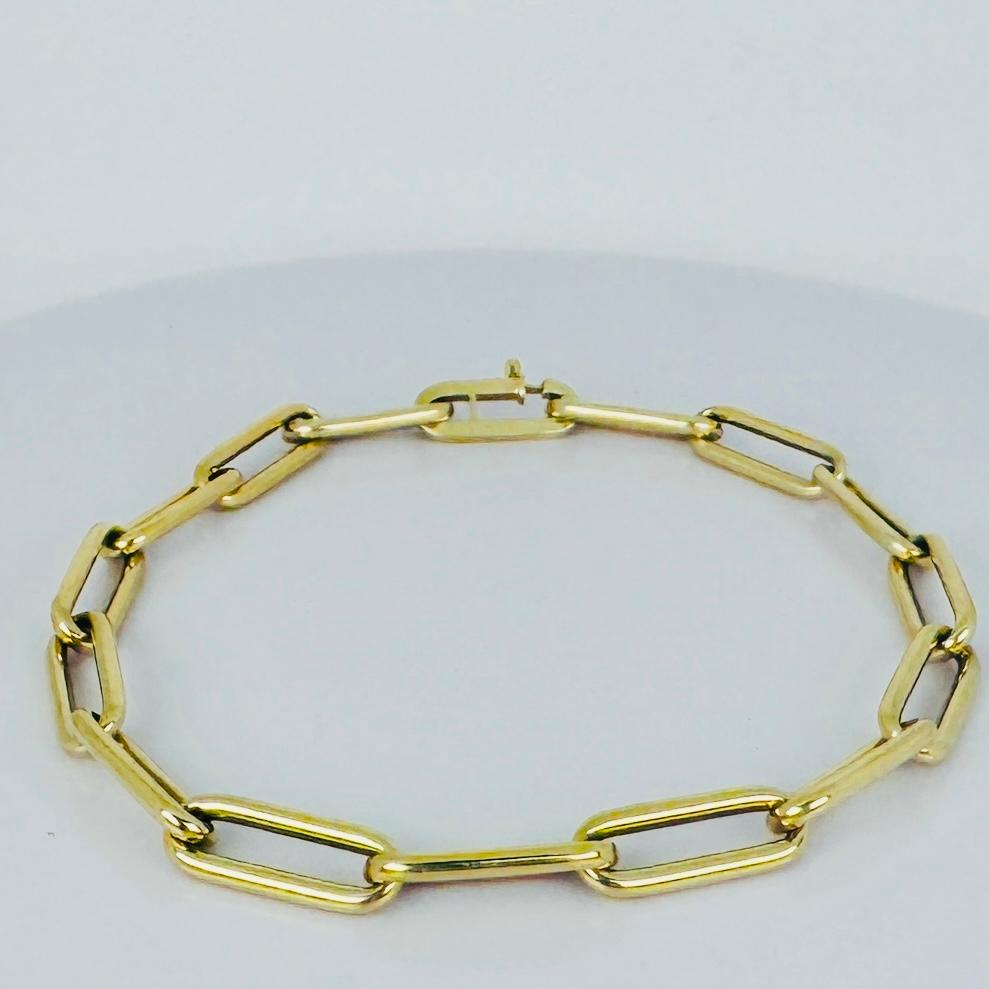 pulsera de oro de 14k clásica cerrada para siempre en venta 4