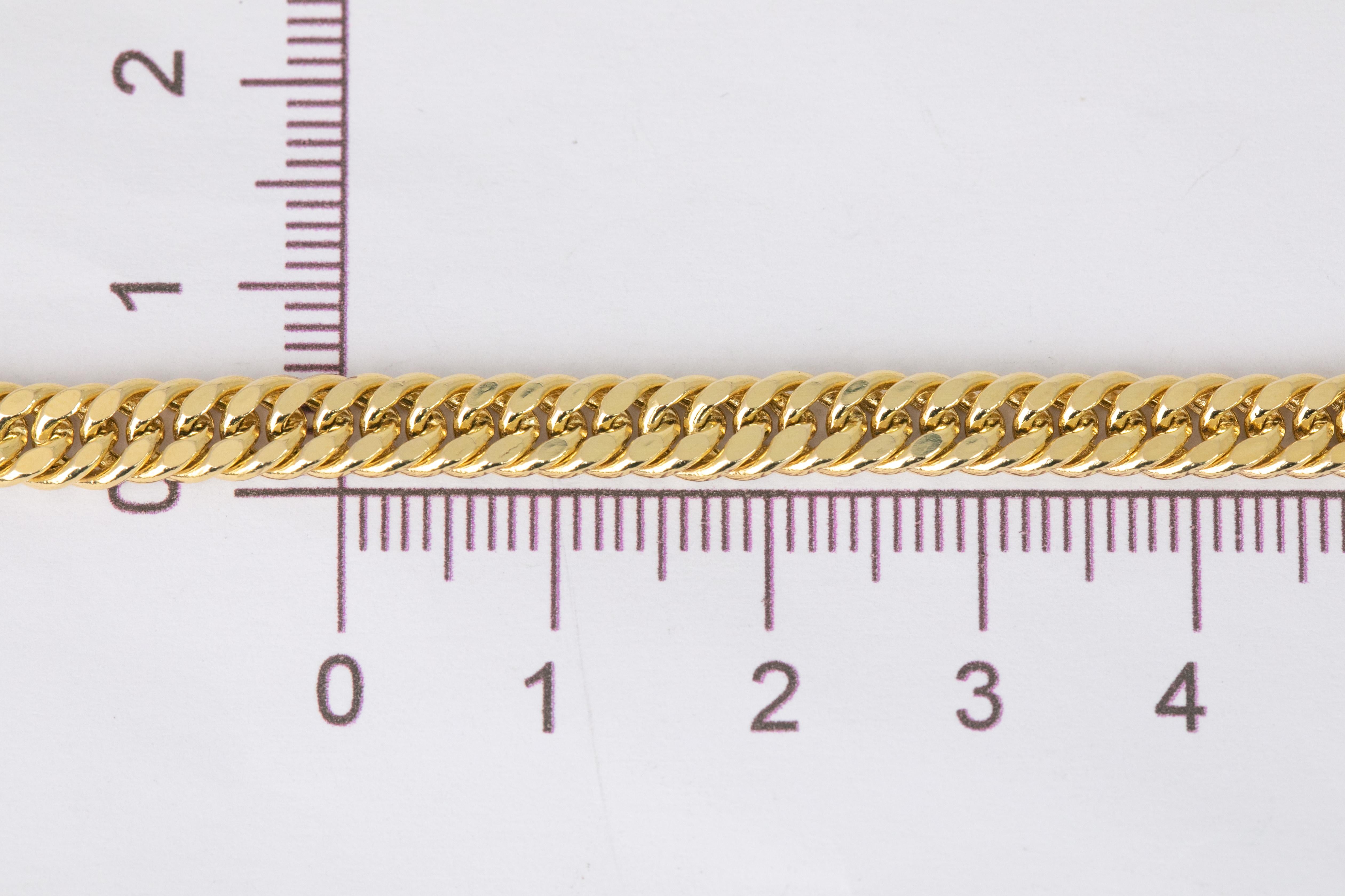 14k Gold Bracelet Cuban Link Gourmet Chain Bracelet For Sale 2