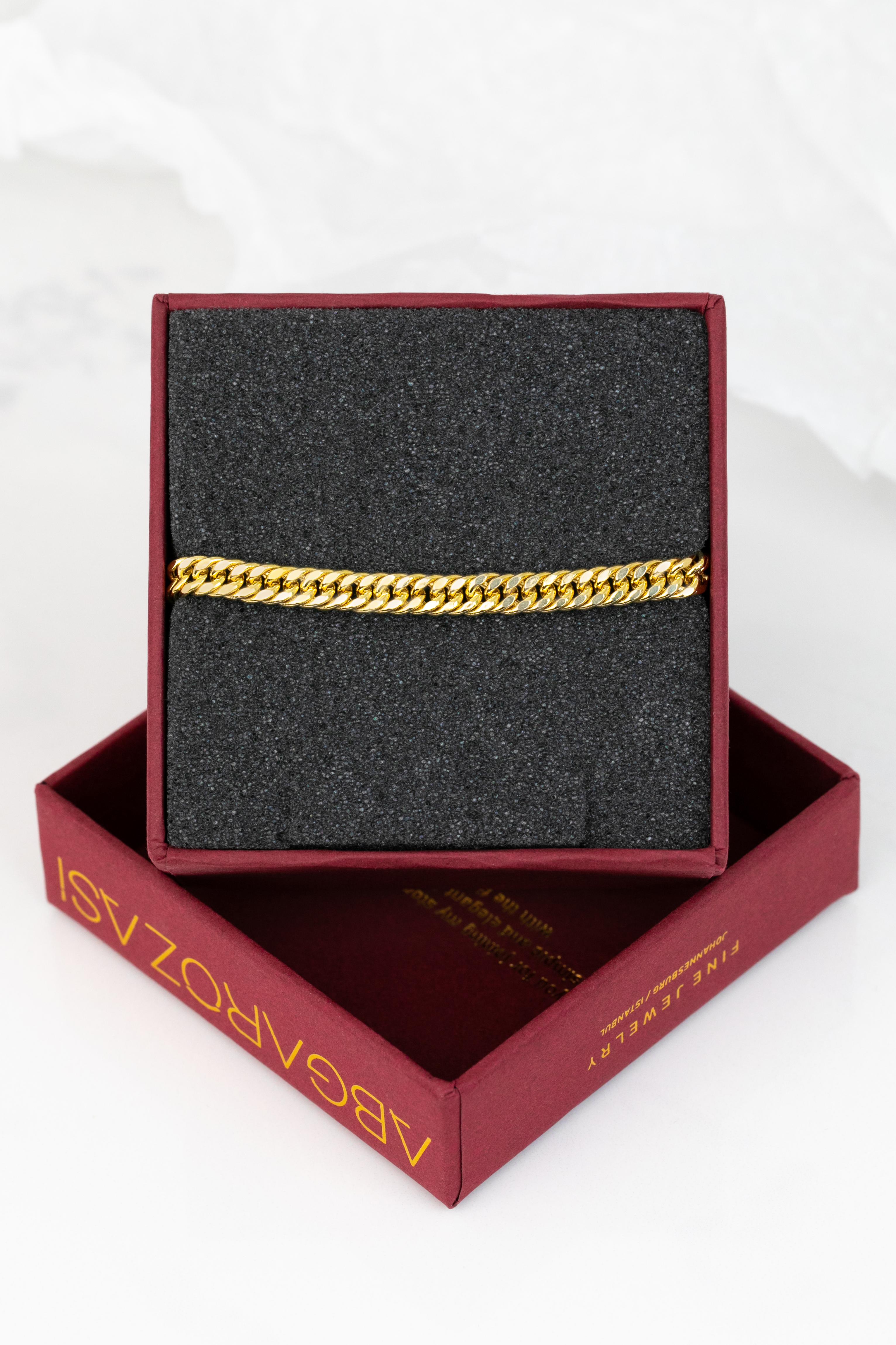 14k Gold Bracelet Cuban Link Gourmet Chain Bracelet For Sale 3