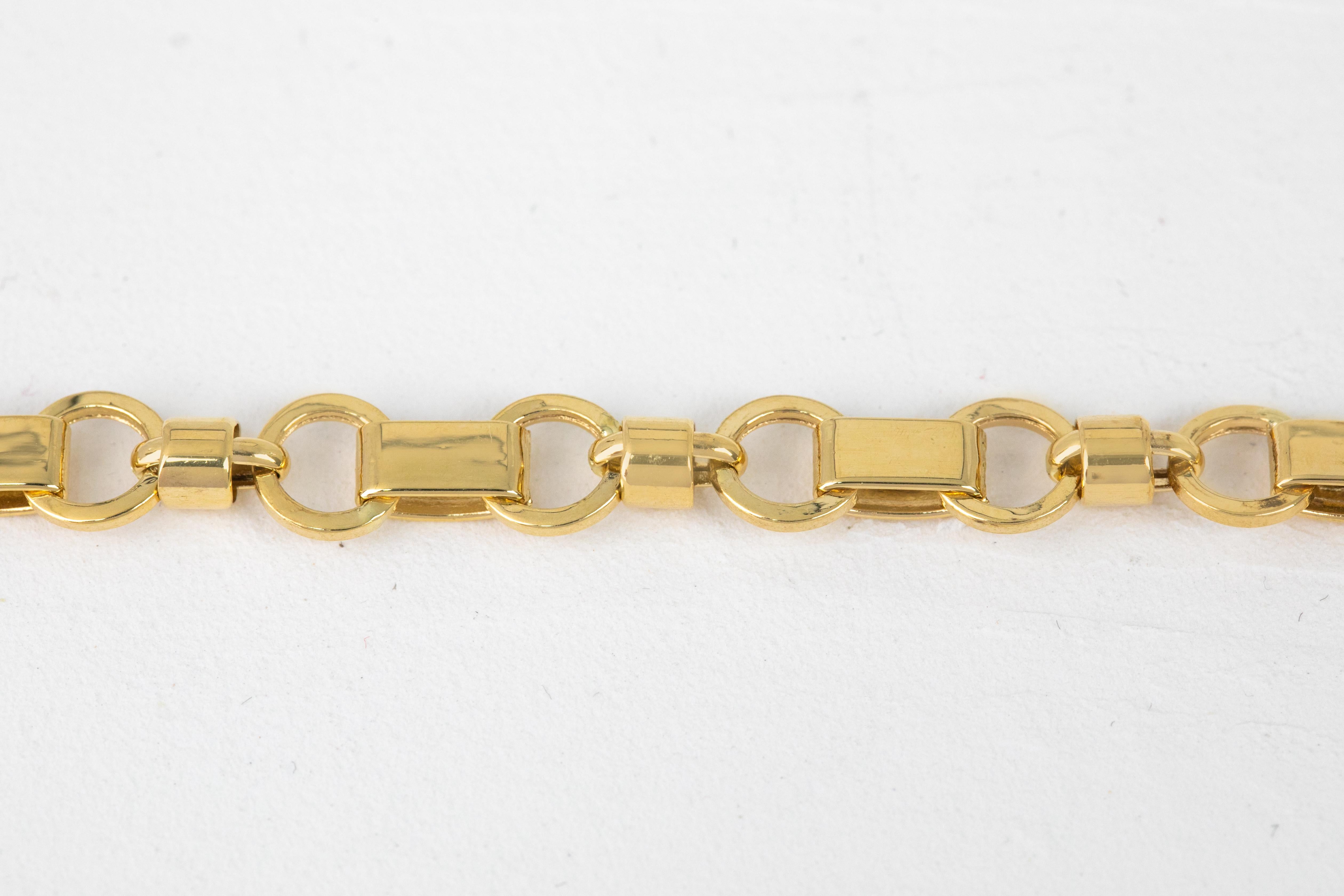 14k Gold Bracelet Ringed New Model New Trend Bracelet For Sale 1