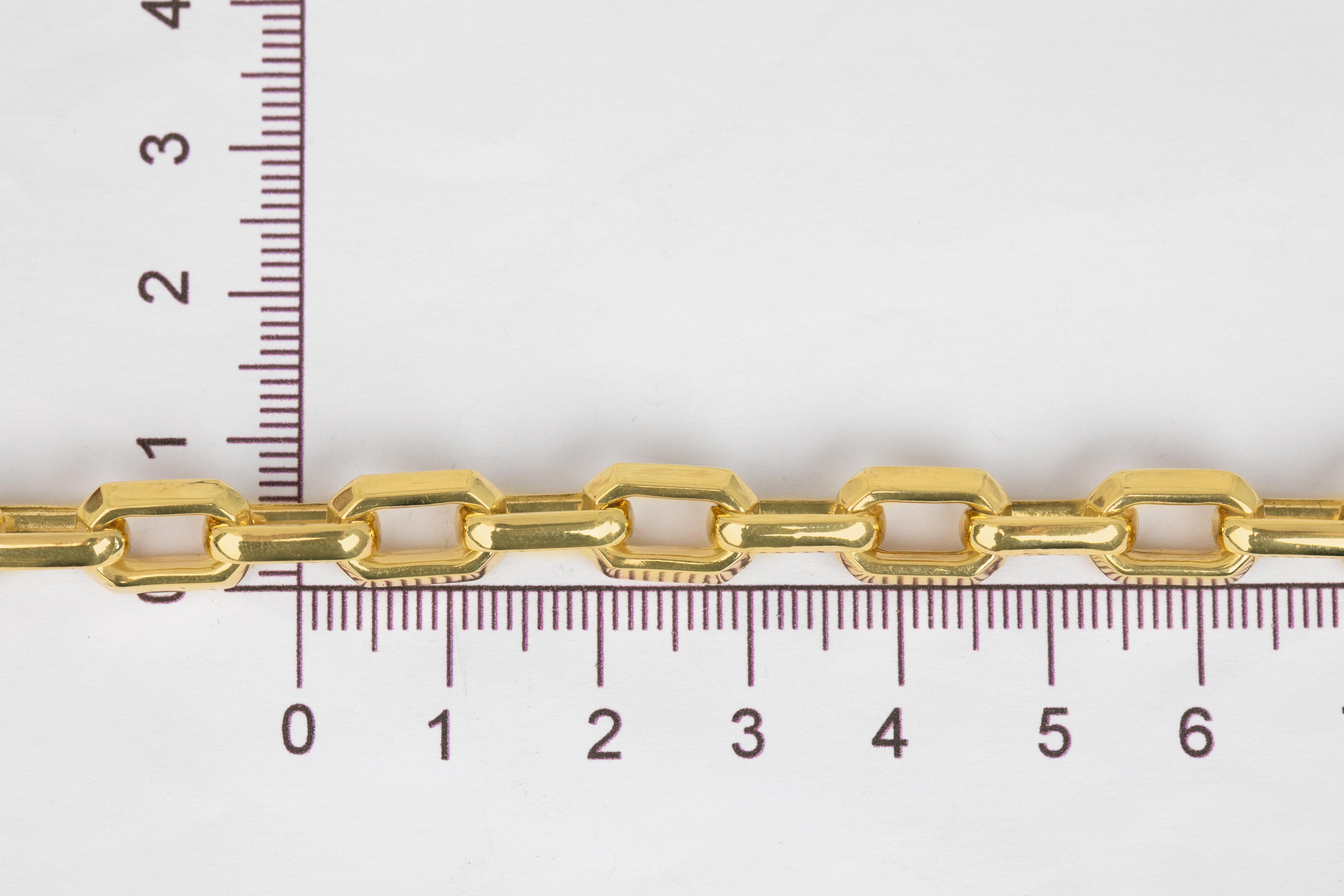  14K Gold Bracelet Shaved Forse Model Chain Bracelets en vente 4