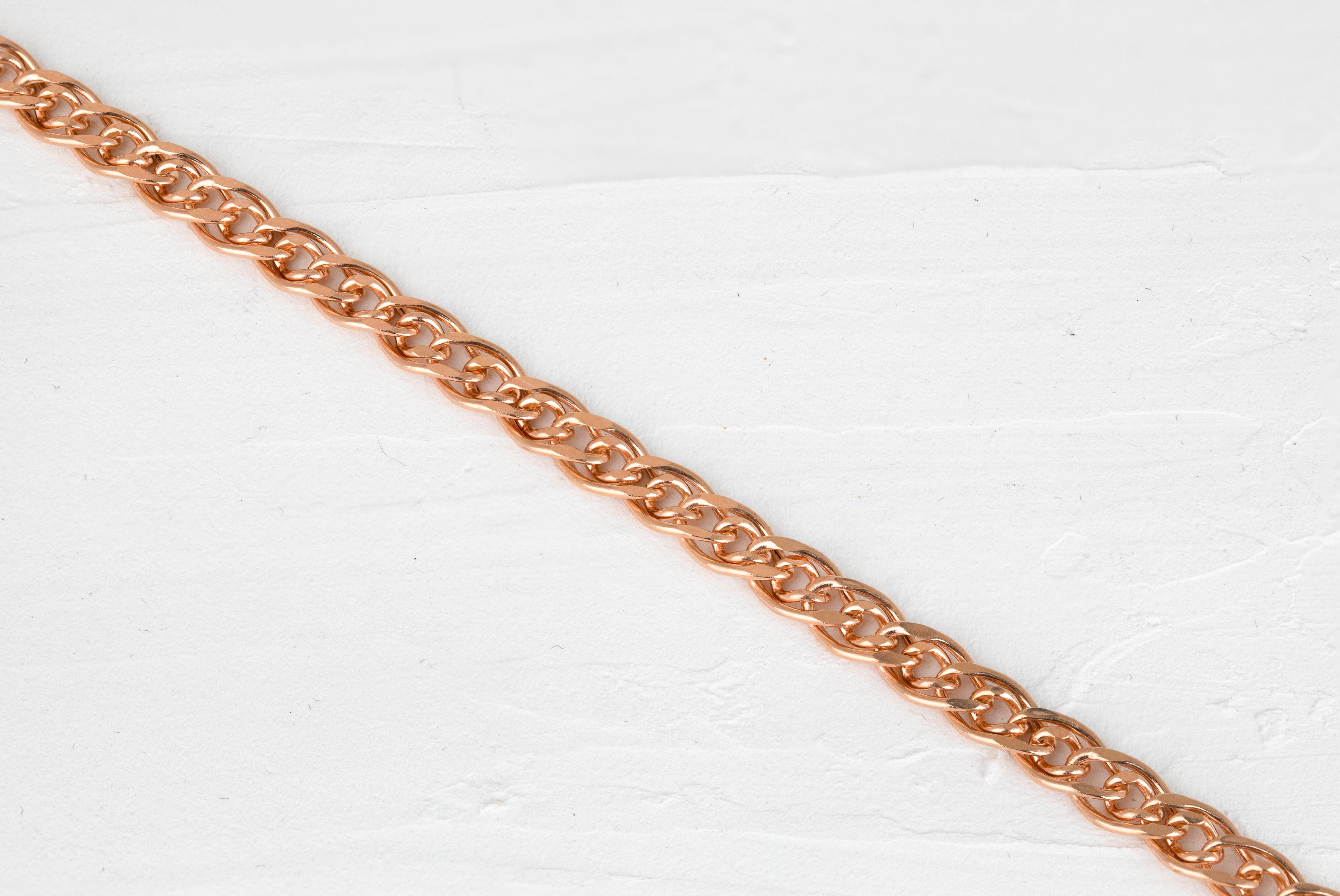 Contemporain Bracelet en or 14K Bracelet en chaîne épaisse en vente