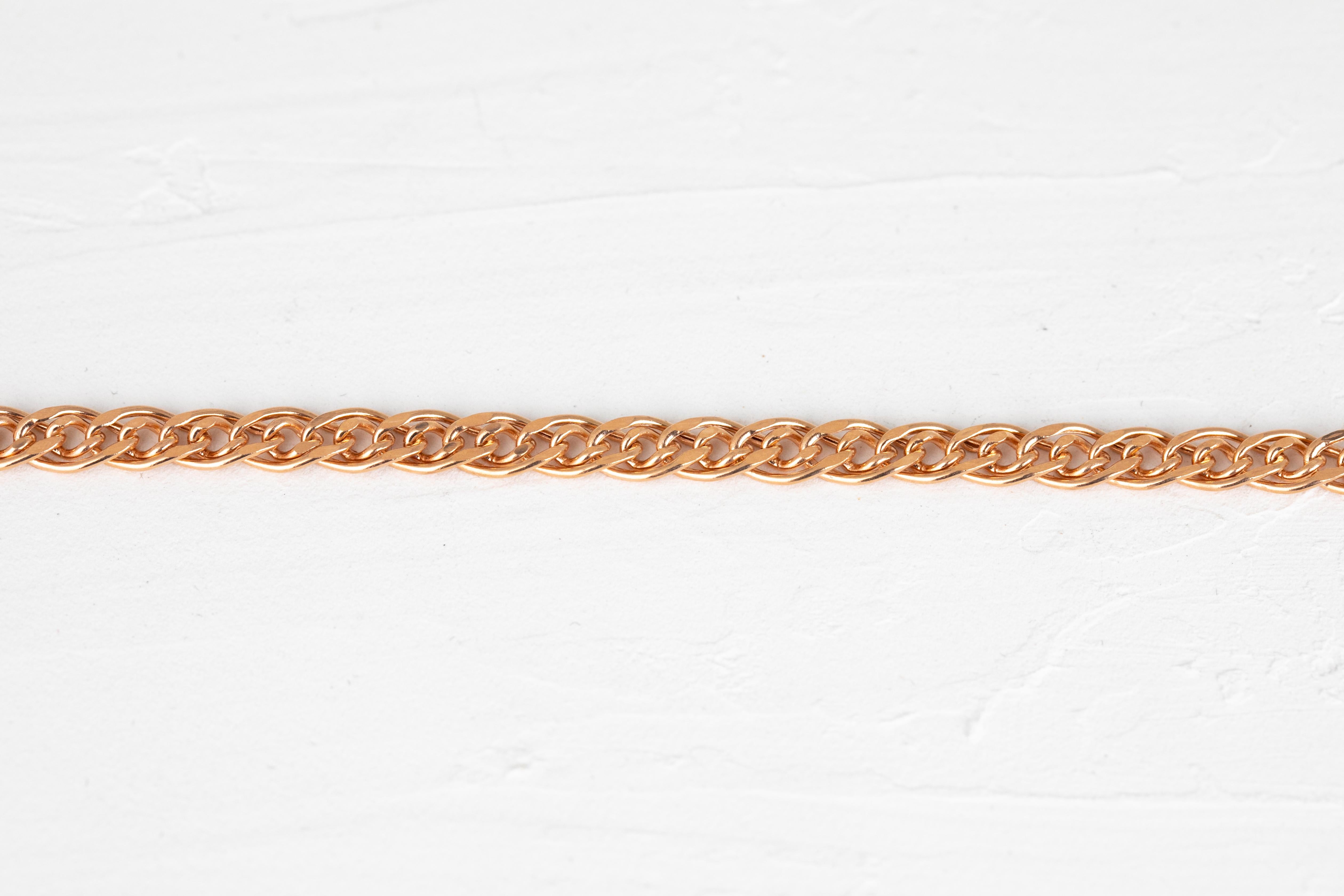 Contemporary 14k Gold Bracelet Thick Chain Bracelet For Sale