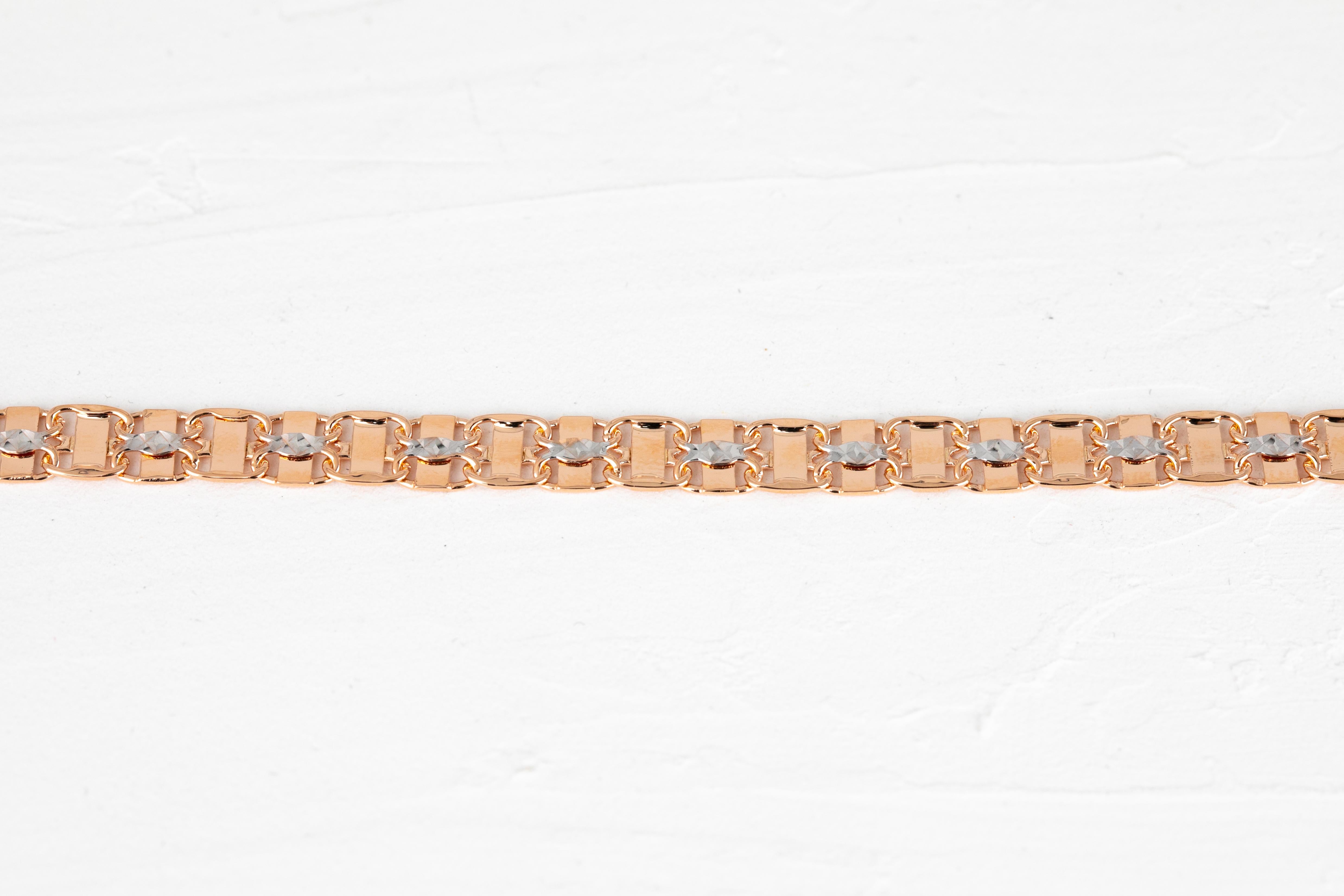  Bracelet en or 14K Bracelet en chaîne épaisse Neuf - En vente à ISTANBUL, TR