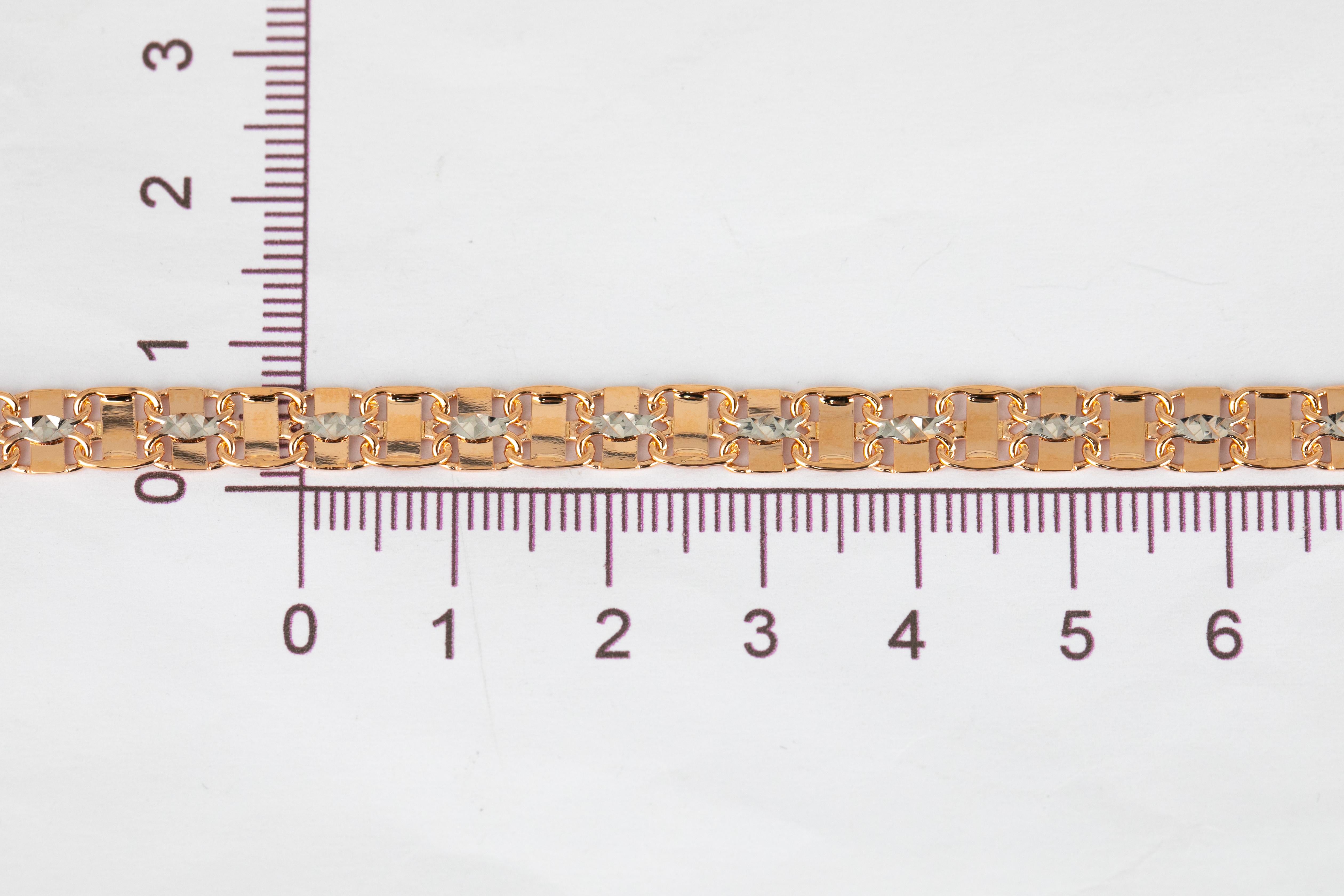  Bracelet en or 14K Bracelet en chaîne épaisse en vente 1