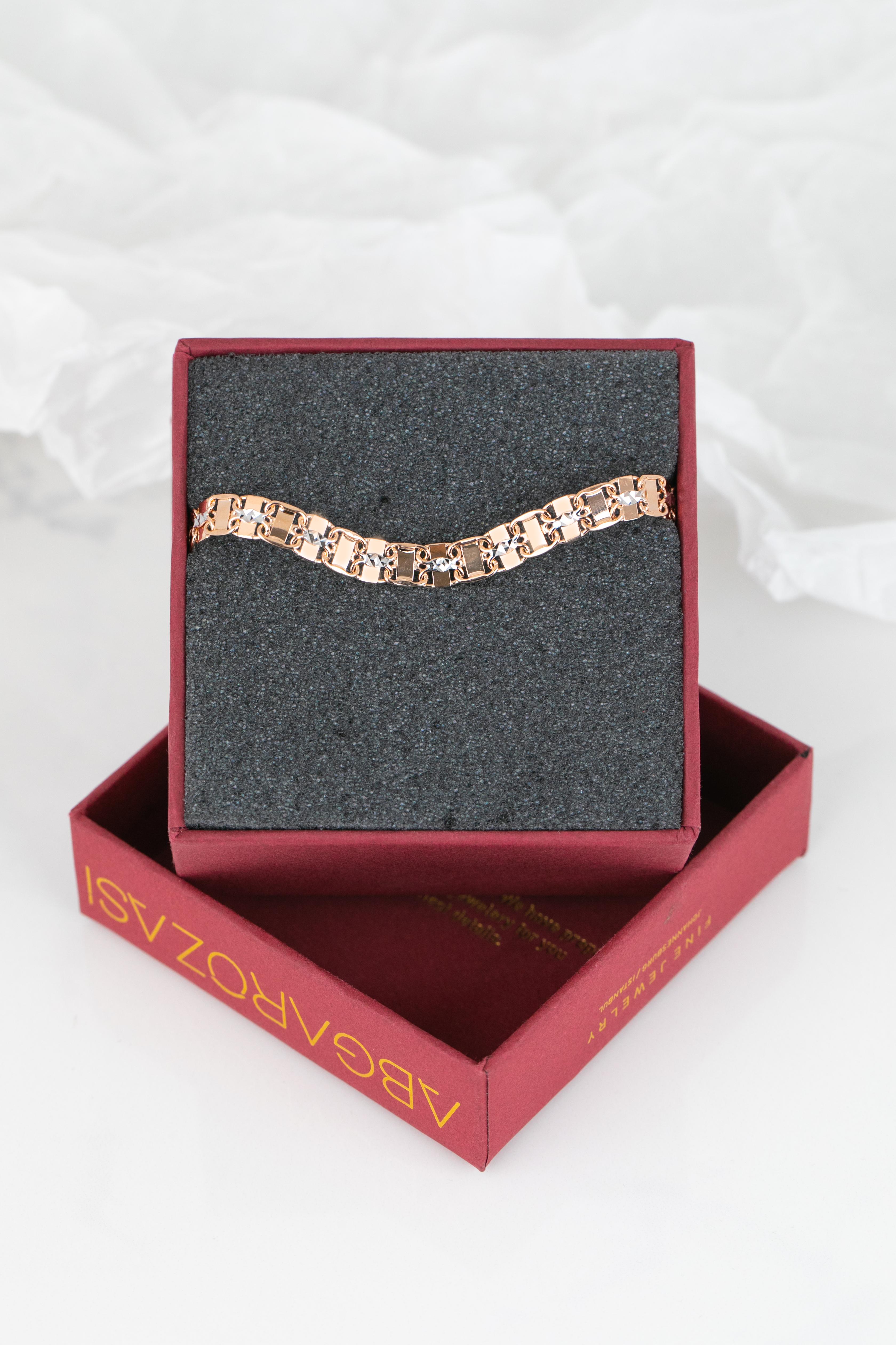  Bracelet en or 14K Bracelet en chaîne épaisse en vente 3