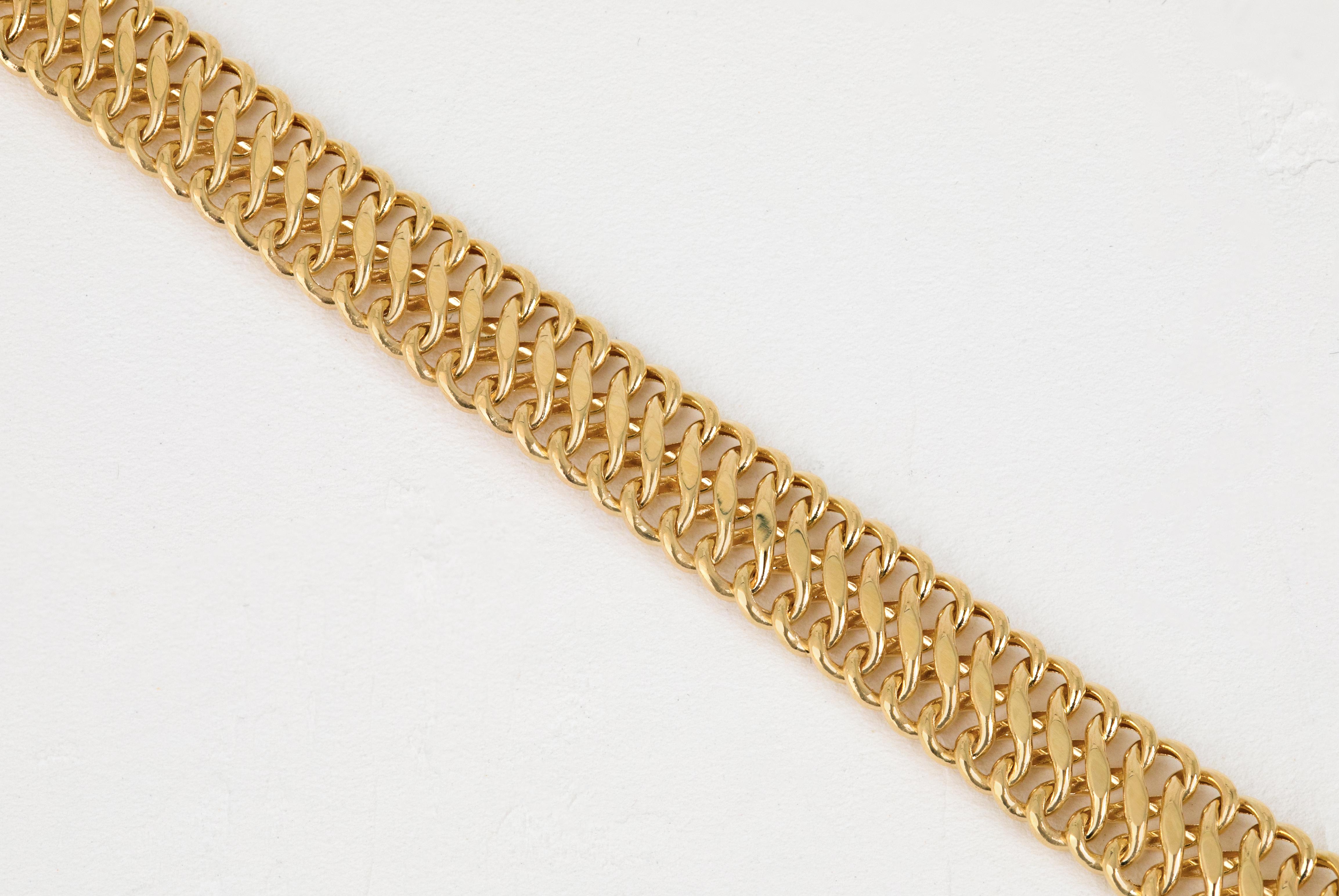 Women's or Men's 14k Gold Bracelet Vienna Chain Model Bracelet
