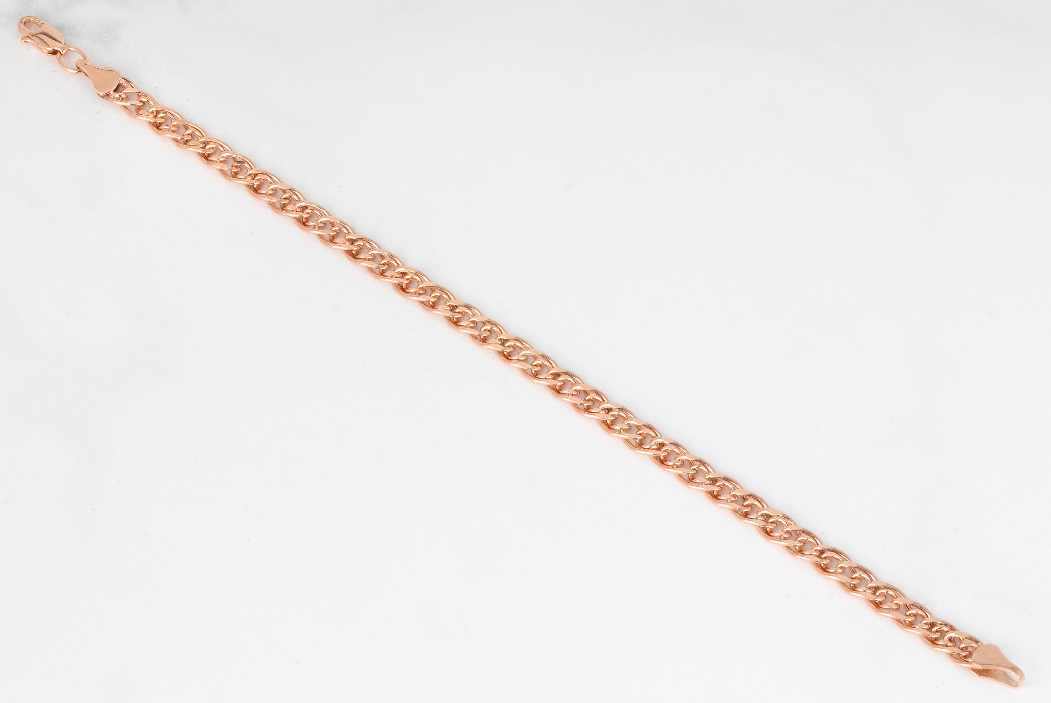 14K Goldarmband mit kühner Kette, 14k Goldkette Armband Damen