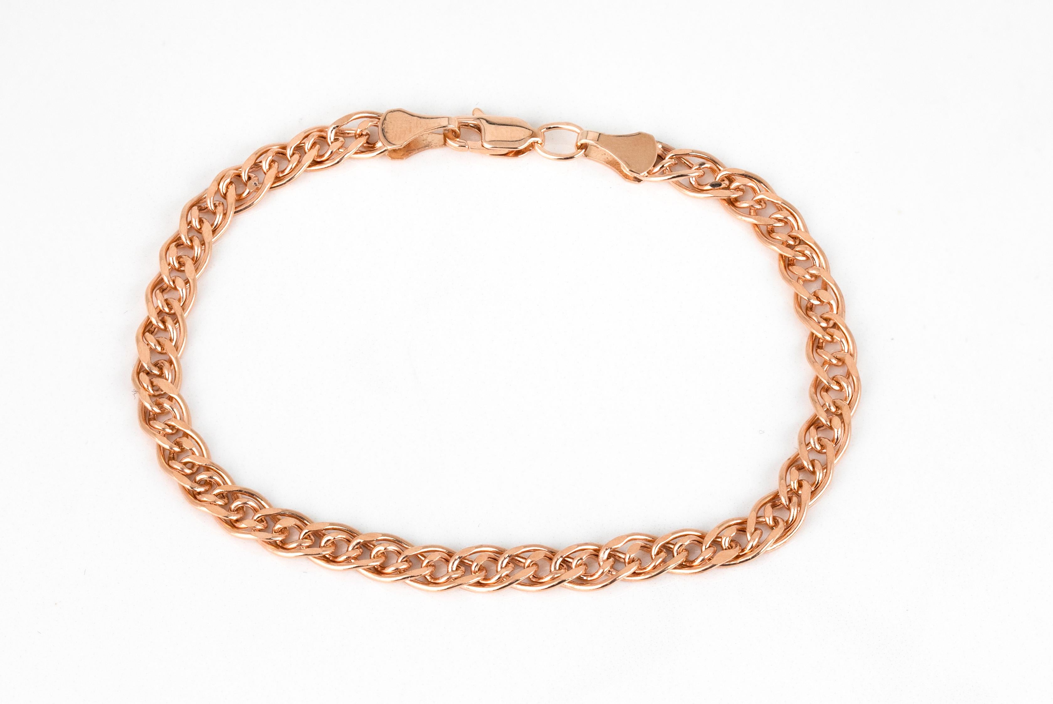 14K Goldarmband mit kühner Kette, 14k Goldkette Armband 1