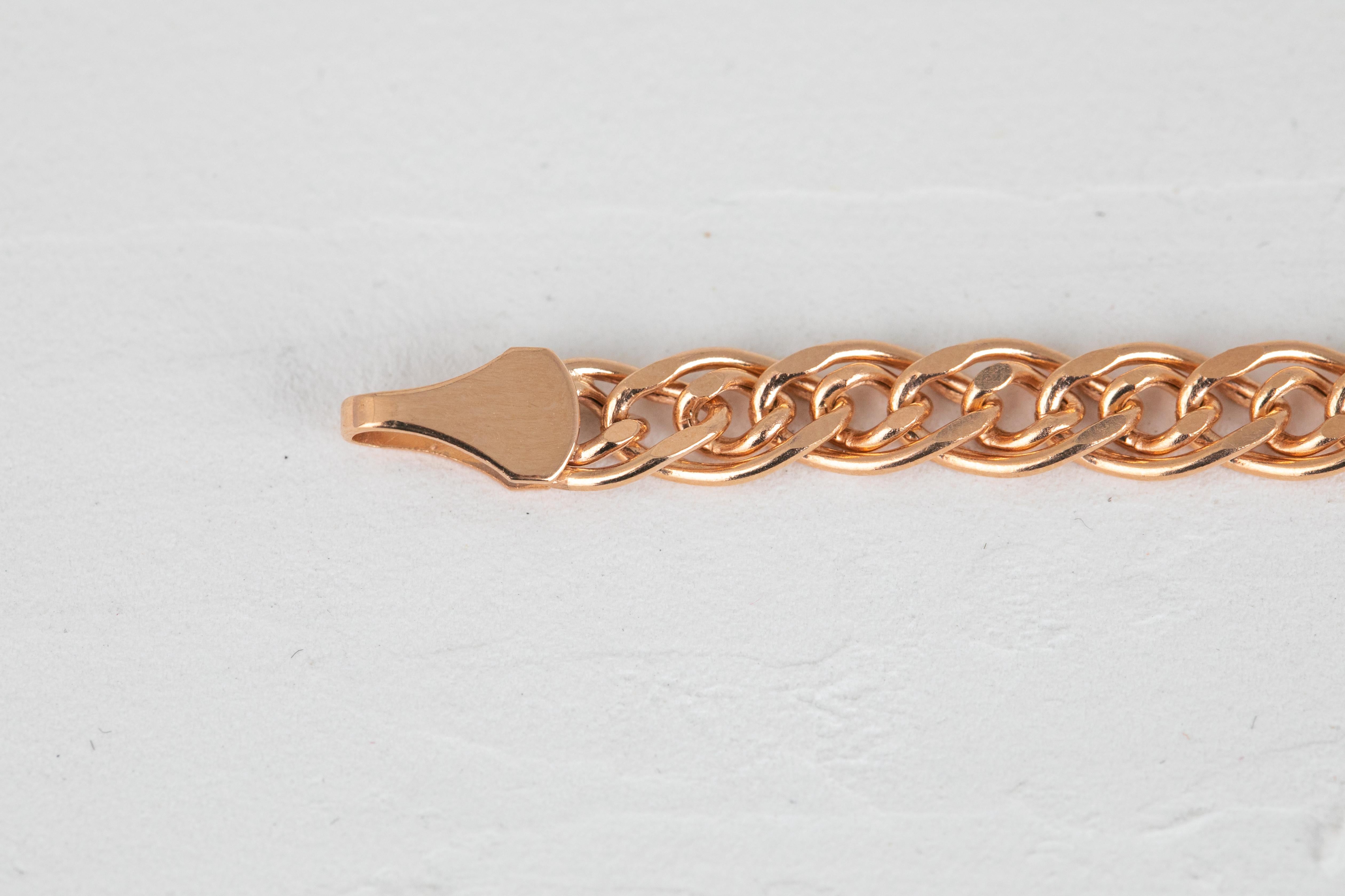 14K Goldarmband mit kühner Kette, 14k Goldkette Armband 2