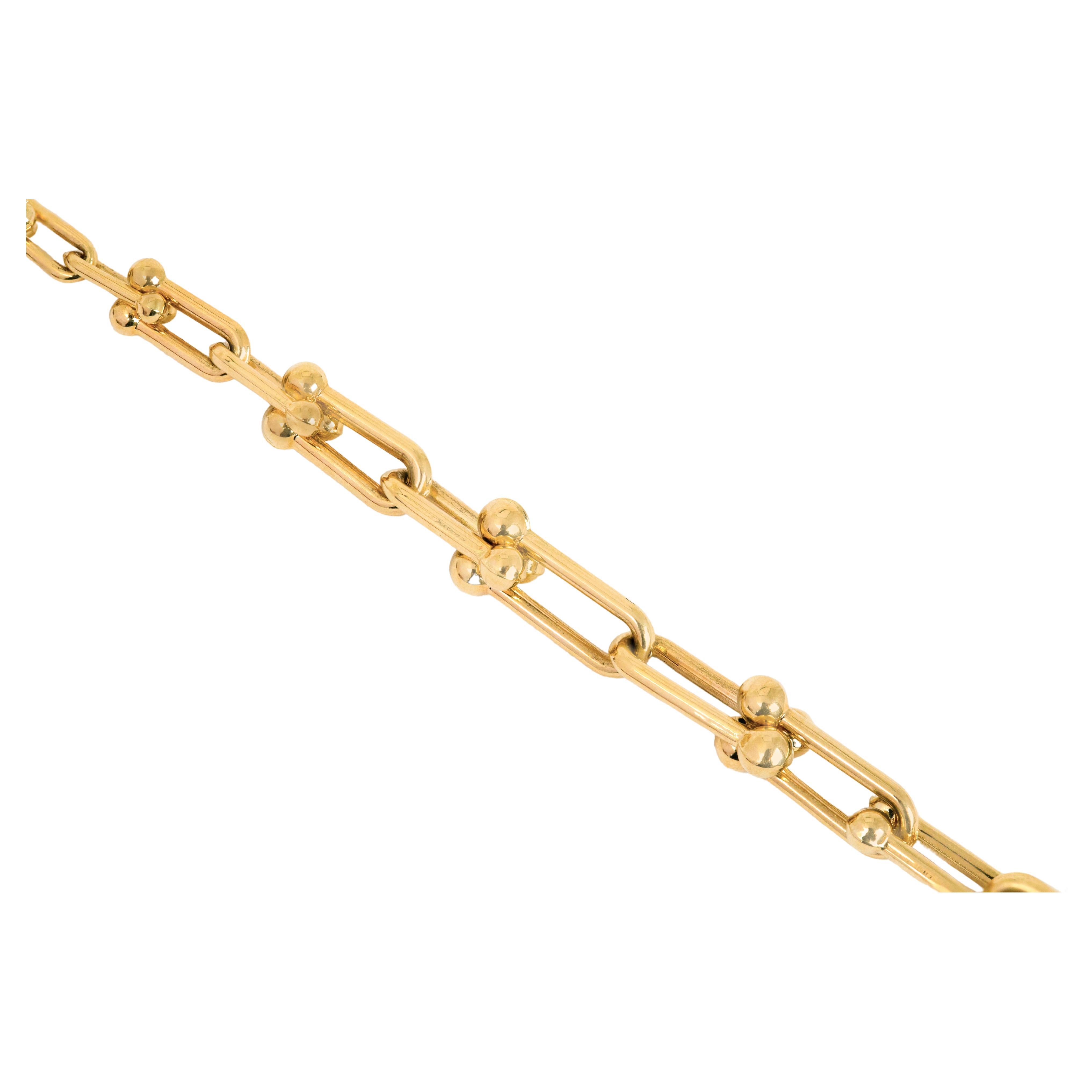 14k Gold Bracelet with Bold Chain, 14k Gold Chain Bracelet, Rectangle Bracelet For Sale