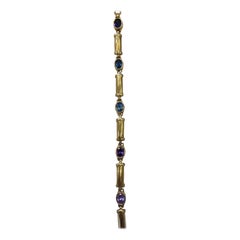 Bracciale in oro 14K con pietre preziose colorate