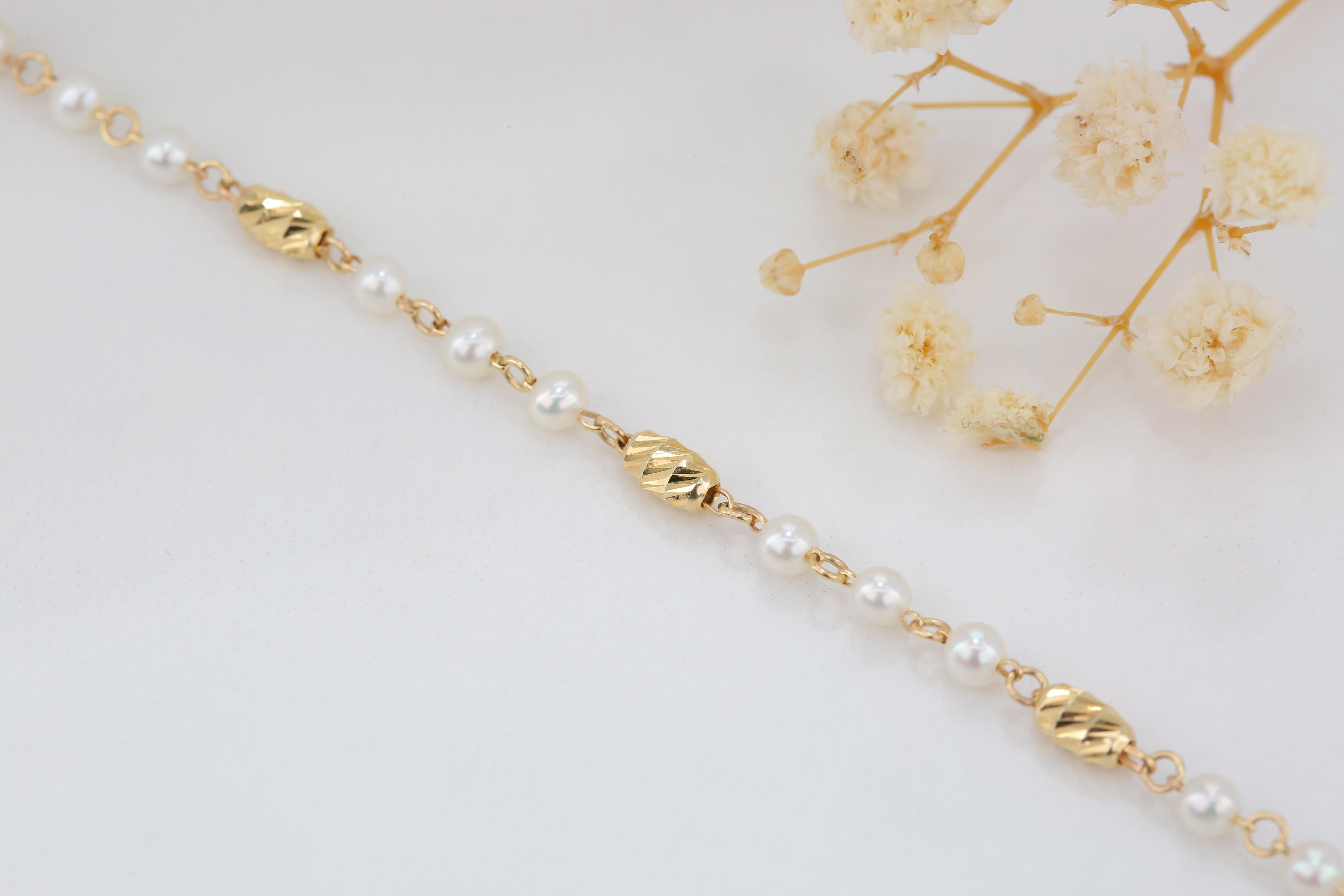14k gold bracelet with pearls - 14k gold pearl bracelet - Carlos Pearl Bracelet zartes Armband von Händen aus Kette, um den Stein Formen erstellt. Gute Ideen für zierliche Armbänder oder stapelbare Armbänder als Geschenk für sie.

Ich habe Mallorca