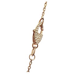 14k Gold Cable Chain Bracelet with Custom Double-Sided Diamond Clasp