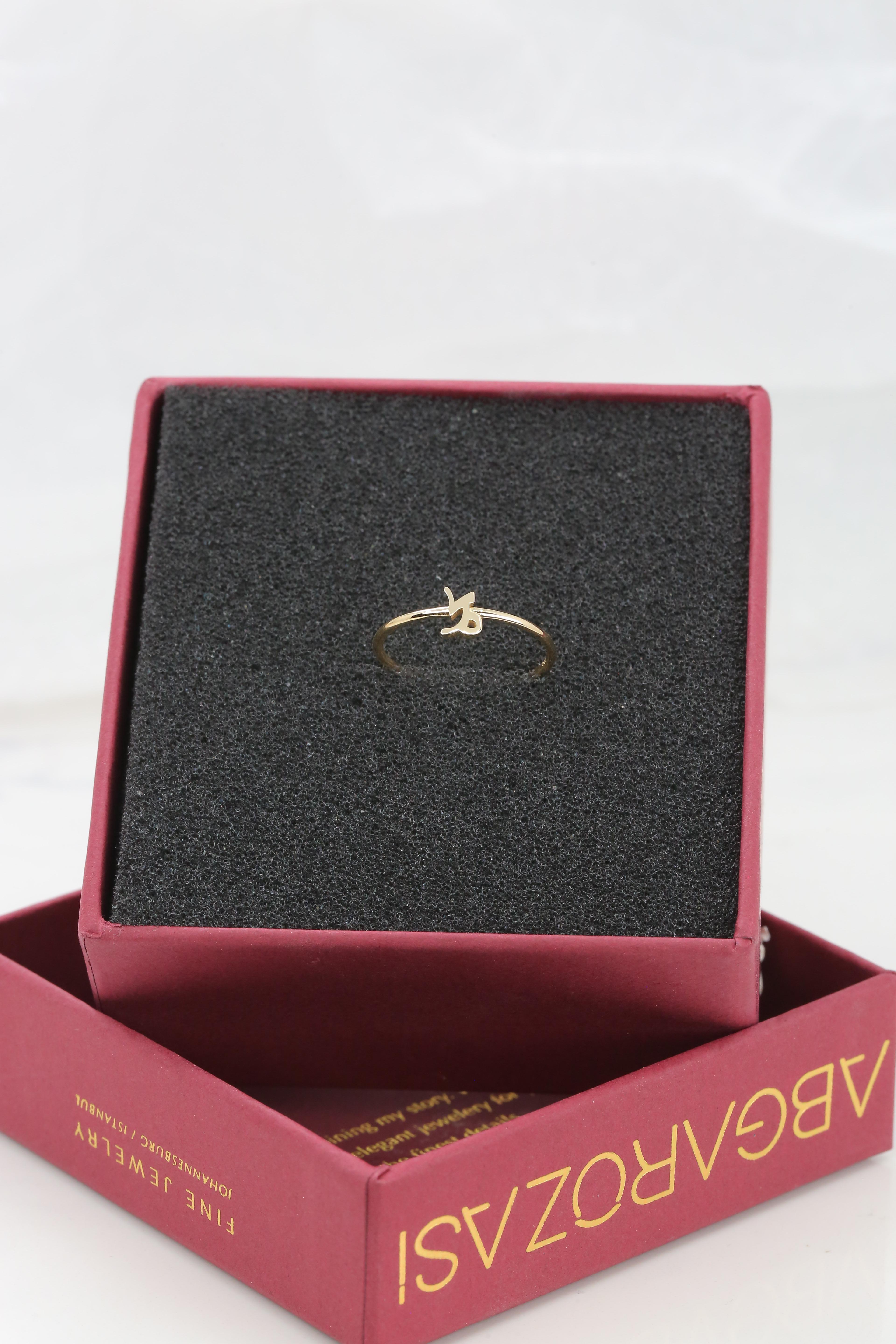 For Sale:  14K Gold Capricorn Ring, Capricorn Sign Gold Ring 3