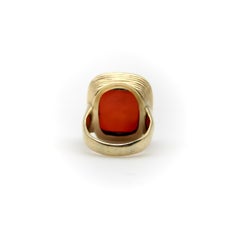 14K Gold Karneol Intaglio Siegelring M'Dowall Familienwappen