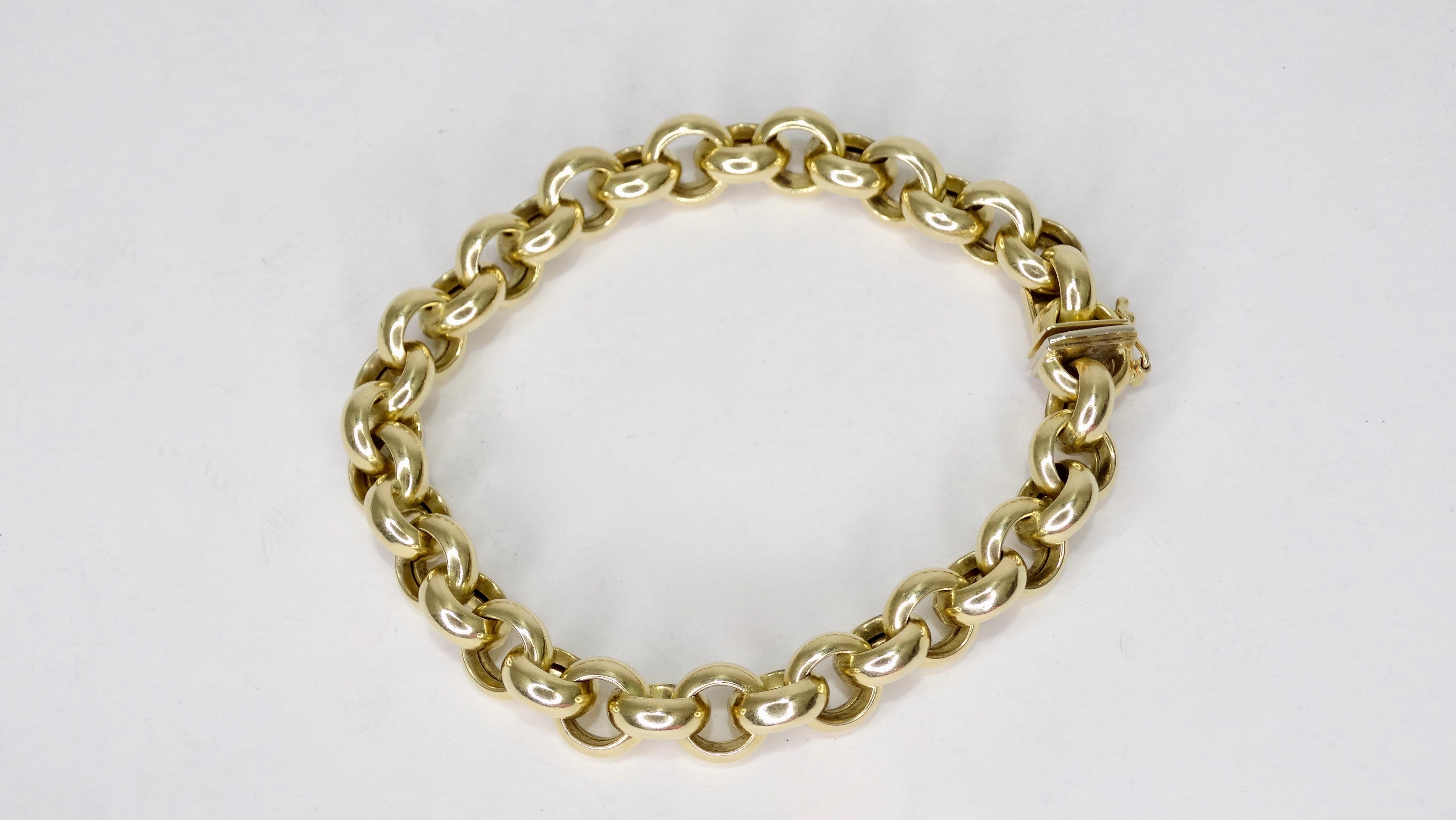 Bracelet à maillons en or 14 carats  Bon état - En vente à Scottsdale, AZ