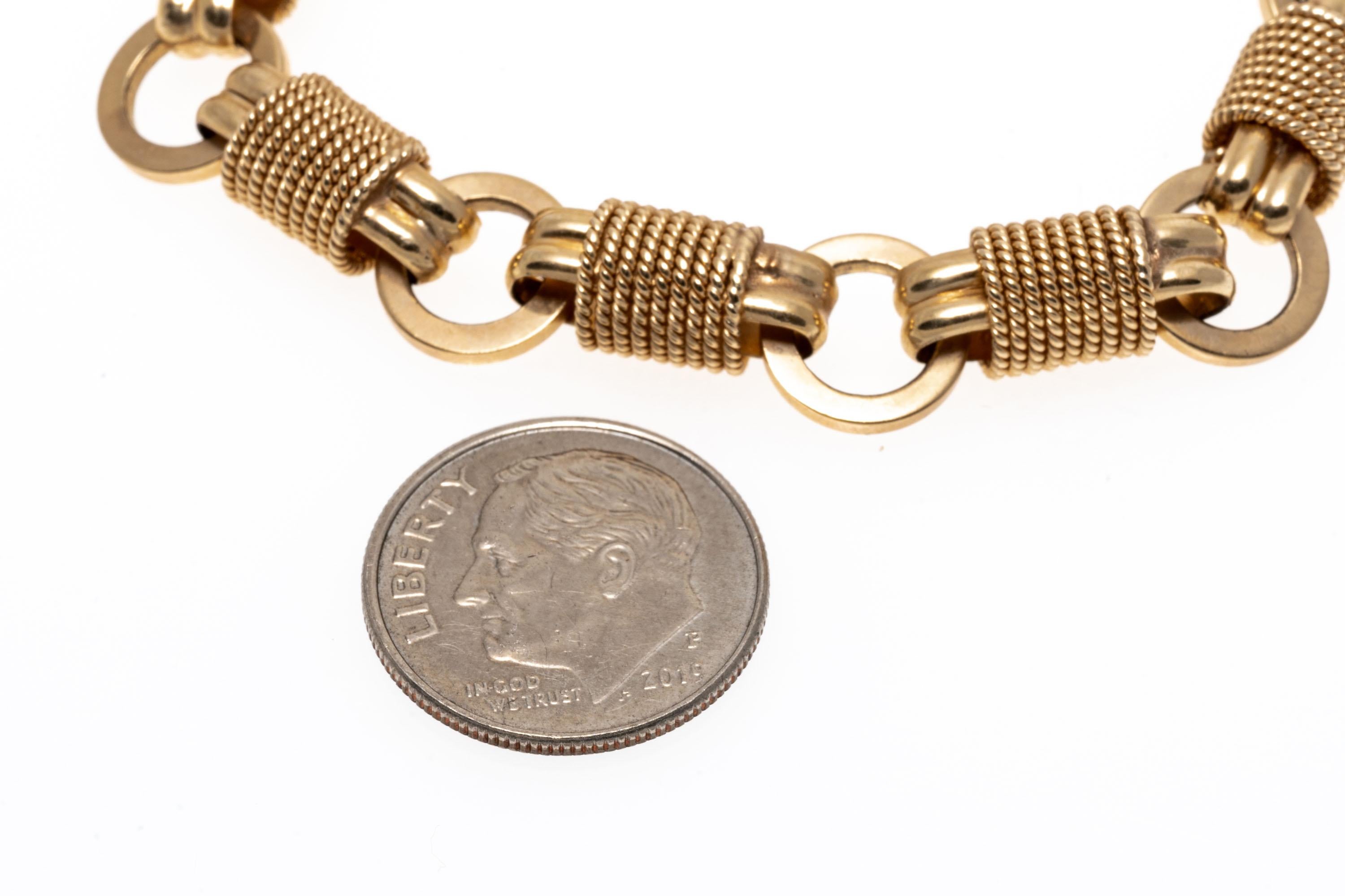 14K Gold Chain Link Bracelet For Sale 1