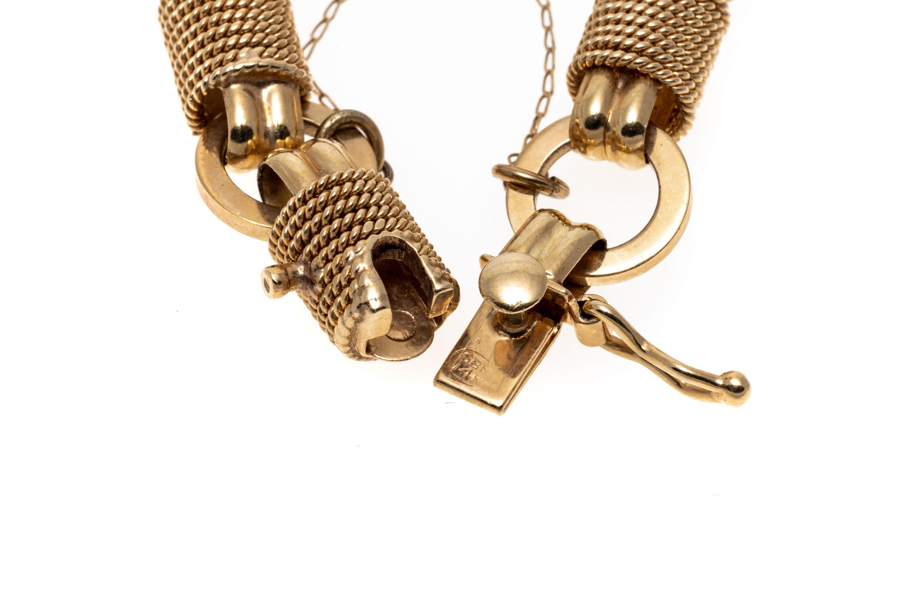 14K Gold Chain Link Bracelet For Sale 2