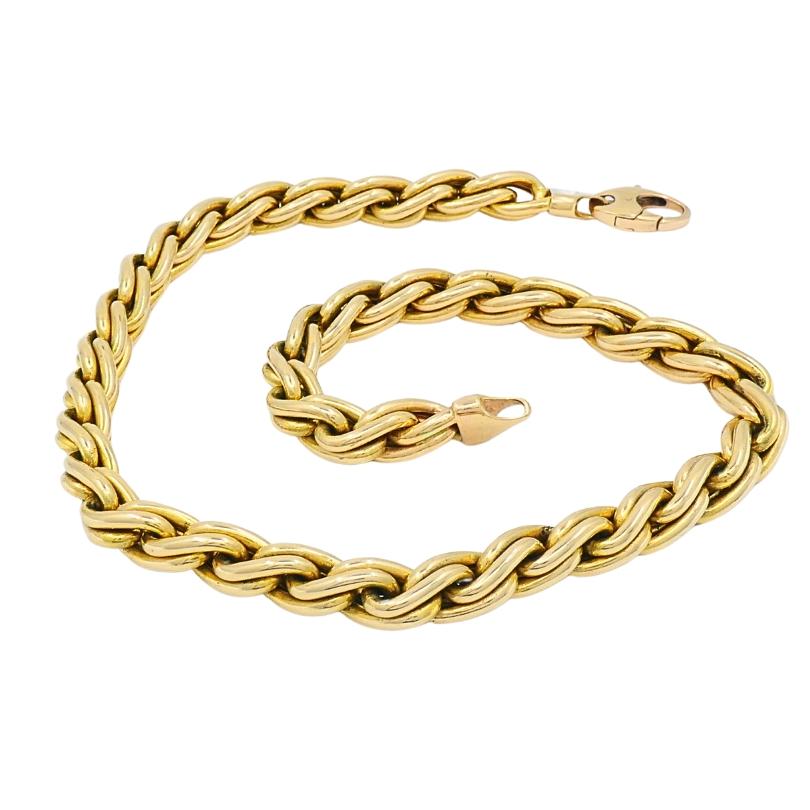 Collana a catena in oro 14k A Link ovali e grossi Gioielli Vintage in vendita 1