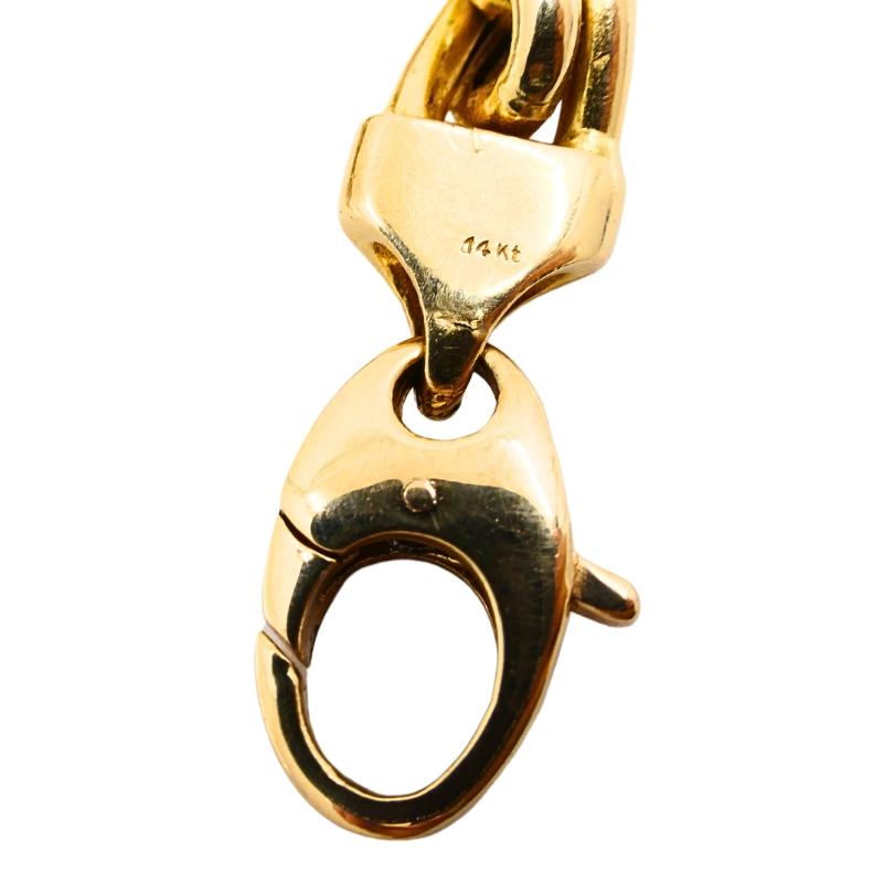 Collana a catena in oro 14k A Link ovali e grossi Gioielli Vintage in vendita 2
