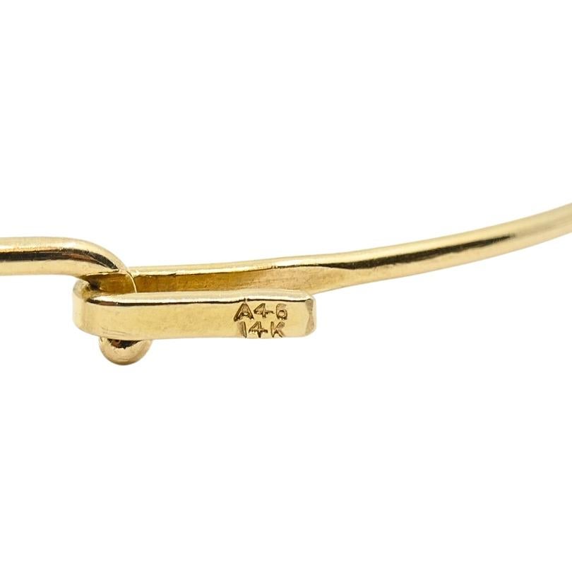 Collana girocollo in oro 14k Ciondolo con diamante in oro 18k in vendita 2