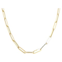 14K Gold Chunky Paperclip Chain Necklace 10 grams