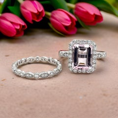 14K Gold Classic Halo Ring with Vintage shank Tow Pieces Diamond Halo Ring