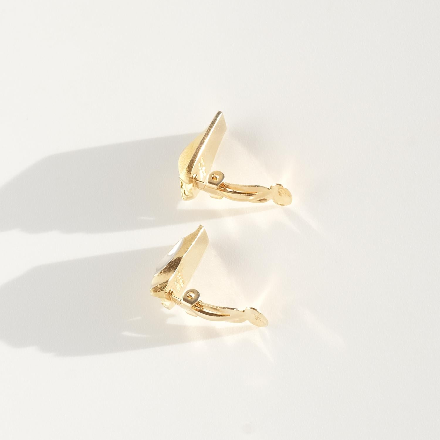14K Gold-Ohrclips Episode von Lapponia, hergestellt 1990 für Damen oder Herren im Angebot