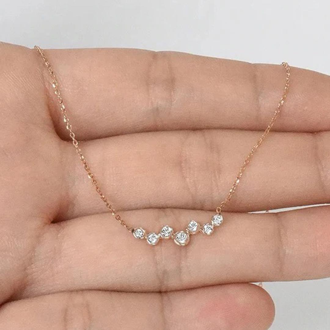 diamond floating necklace