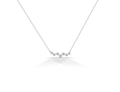 14k Gold Cluster Diamond Necklace Floating Diamond Necklace