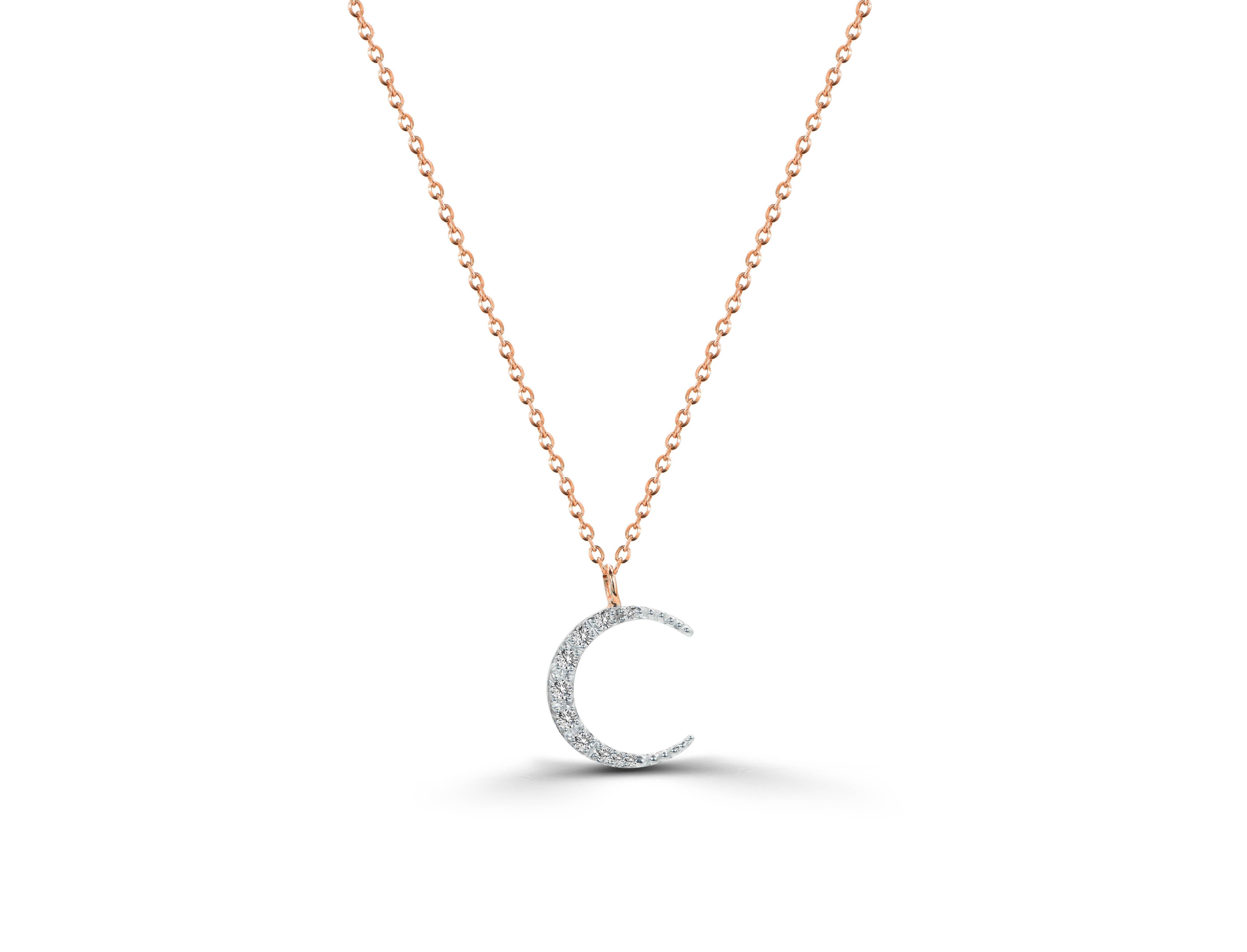Crescent moon diamond necklace, Half moon necklace, Dainty diamond necklace, minimalist necklace, Gift for her, 14k gold, everyday necklace

Moon necklace, diamond Moon, Astronomy necklace, wedding necklace, Diamond pendant, bridesmaid necklace,