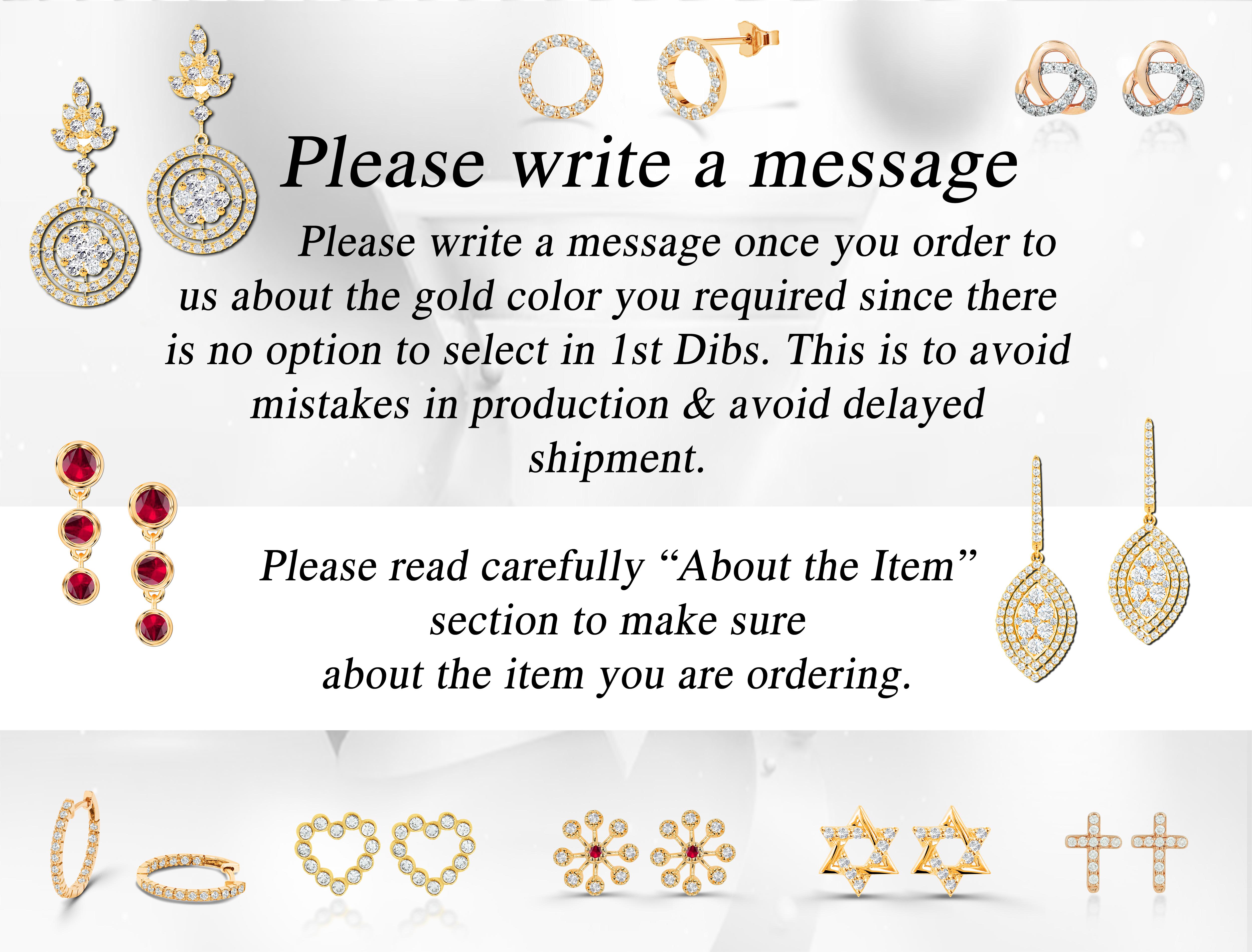 14k Gold Cross Stud Diamonds Cross Stud Earrings Religious Diamond Earrings For Sale 2