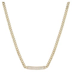 Bracelet en or jaune 14 carats avec diamants ronds pavés